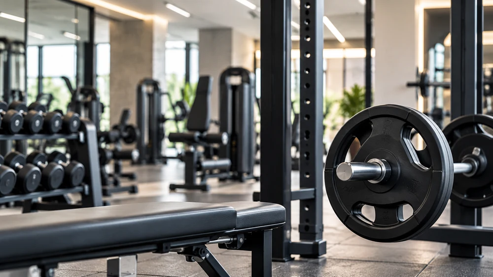 Academia com equipamentos de musculação atendida pela CHF