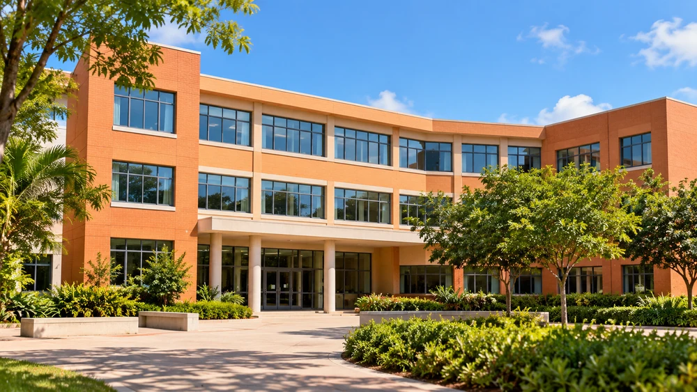 Fachada de escola atendida pela CHF